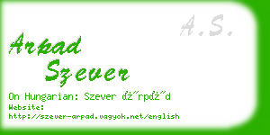 arpad szever business card